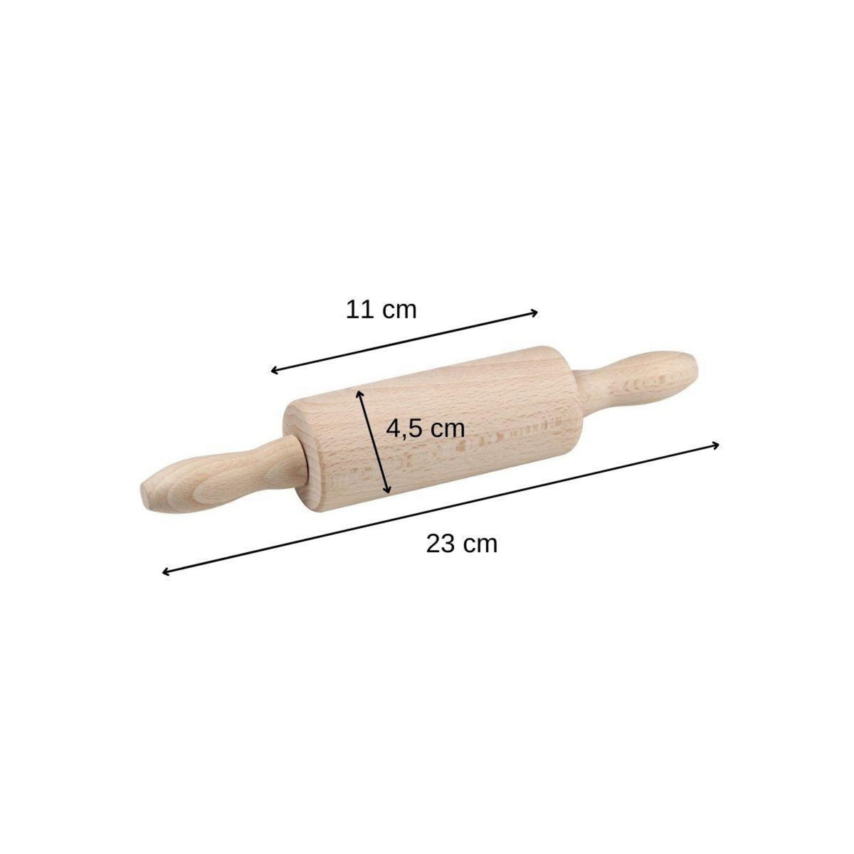 ZENKER Mini rouleau à pâtisserie en bois 23 cm Zenker