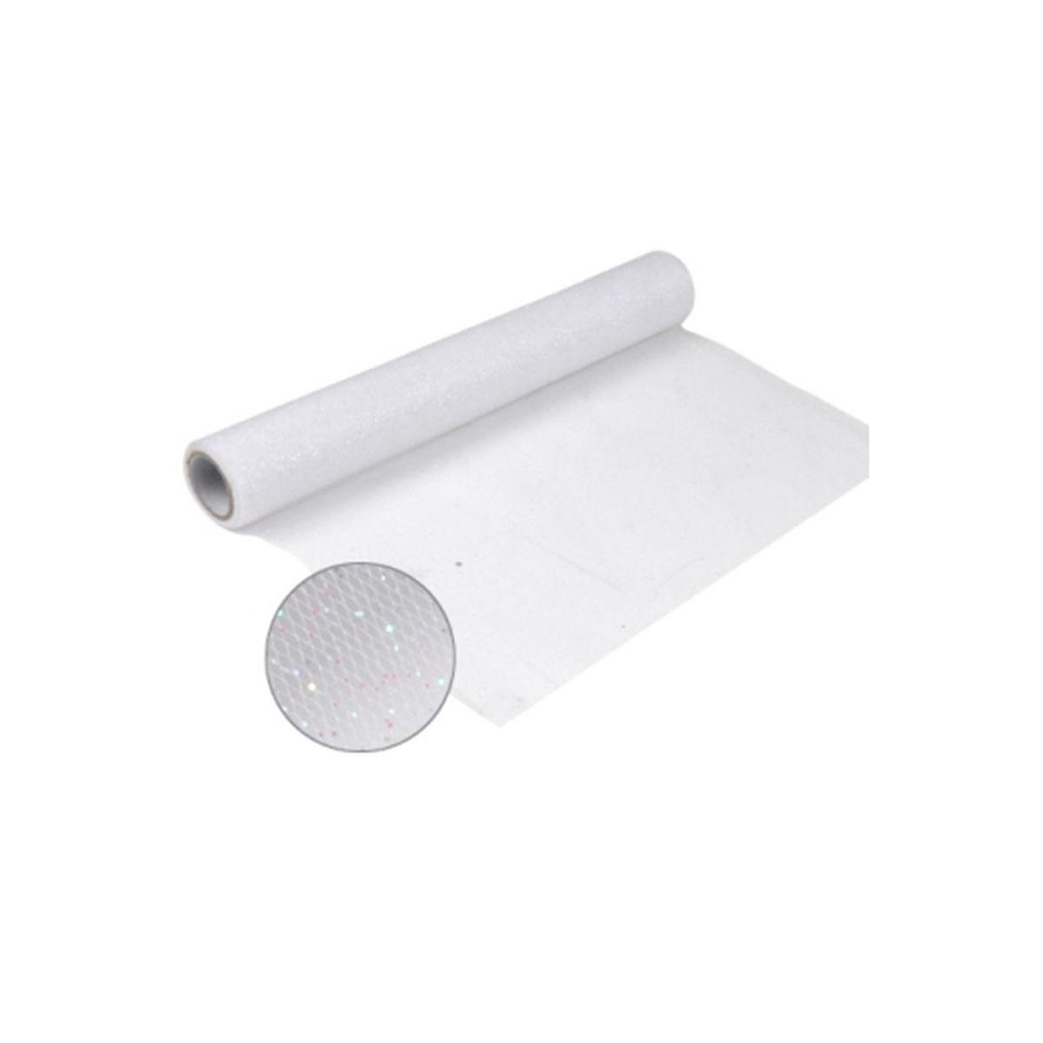 HOMEA Chemin de table jetable  tulle  30cmx5m blanc