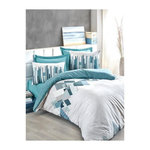 GENERIQUE Parure de lit - 129CTN62631 - 1 housse de couette 220 x 240 cm + 2 taies d'oreiller 60 x 60 cm - 100% coton ranforcé - Vert