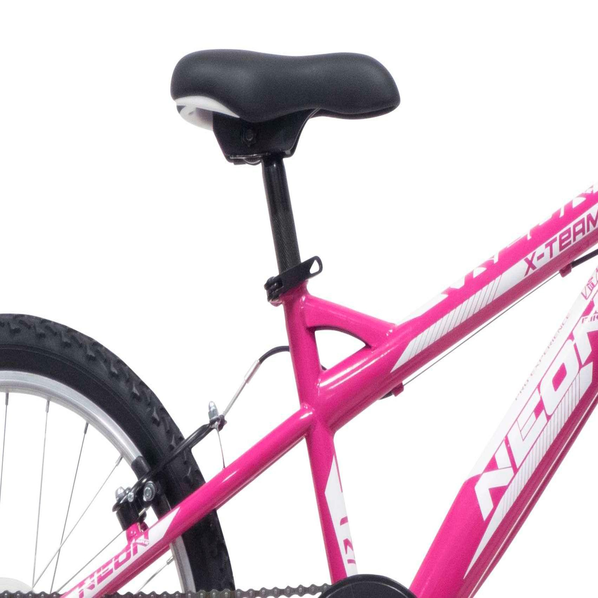 Voir la diapositive 5 : Vélo enfant - VTT 20  Fille - Cadre et fourche rigide en acier - 6 vitesses - Poignée tournante - Freins V-Brake & Jantes en aluminium
