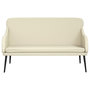 Voir la diapositive 3 : VIDAXL Banc Creme 110x76x80 cm Similicuir