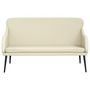 Voir la diapositive 3 : VIDAXL Banc Creme 110x76x80 cm Similicuir