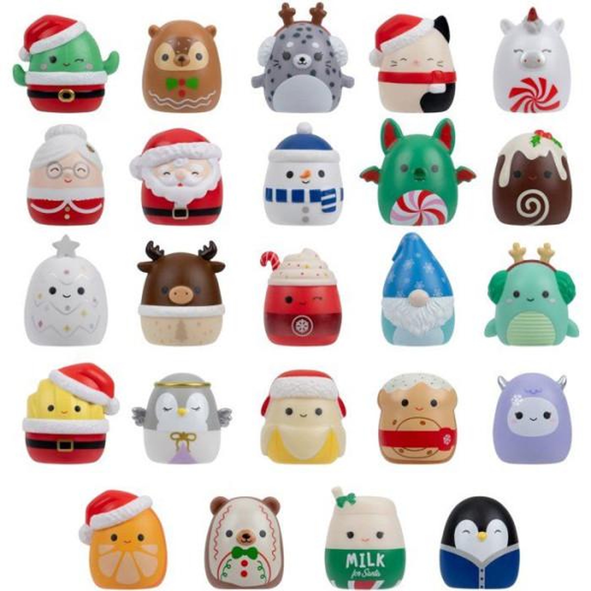 Voir la diapositive 4 : SQUISHMALLOWS Calendrier de l'avent - SQUISHMALLOWS - Squish-a-longs - 24 Mini-Squish - édition fetes