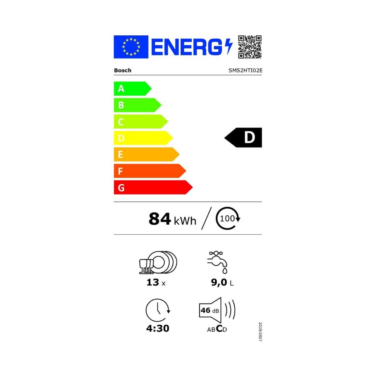 BOSCH Lave-vaisselle 60cm 13 couverts - SMS2HTI02E