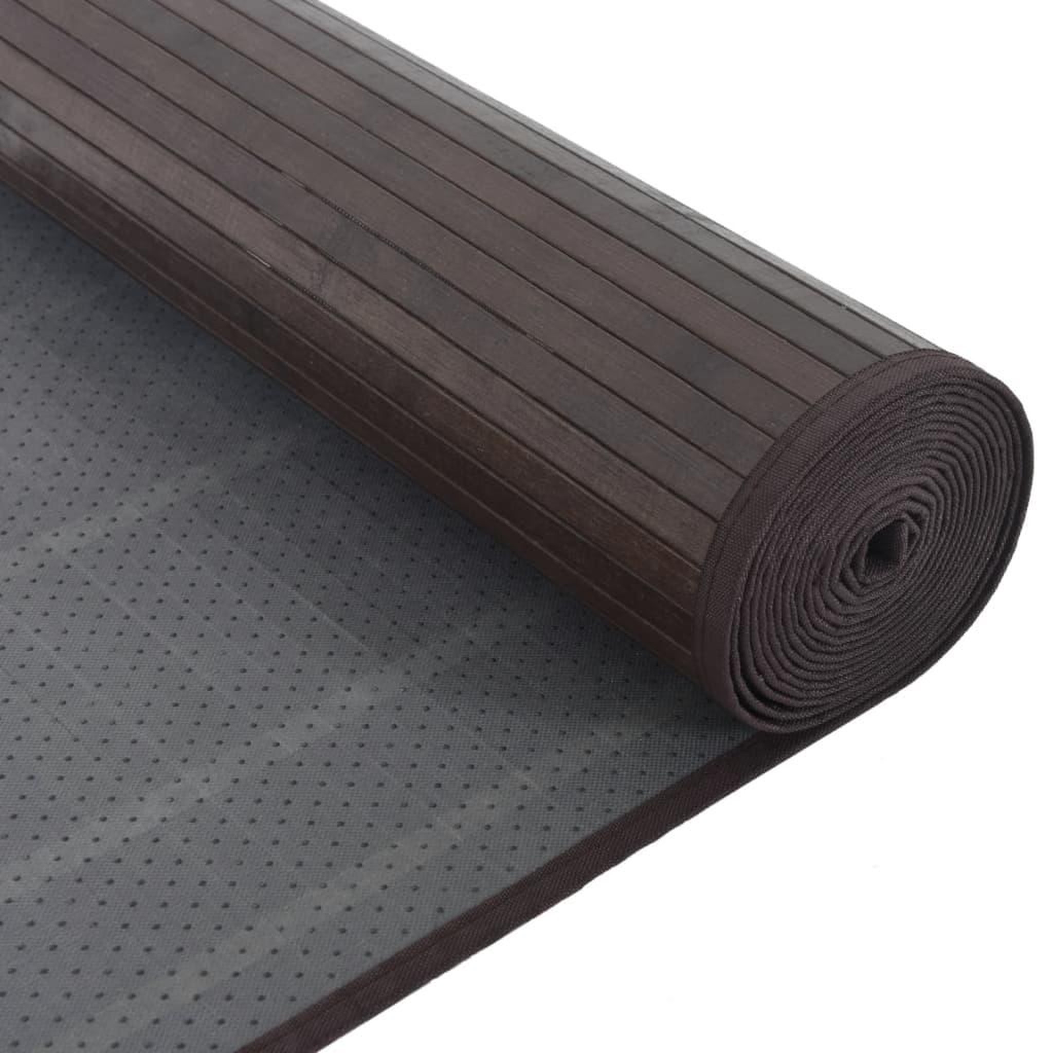 Voir la diapositive 5 : VIDAXL Tapis rectangulaire marron fonce 80x1000 cm bambou