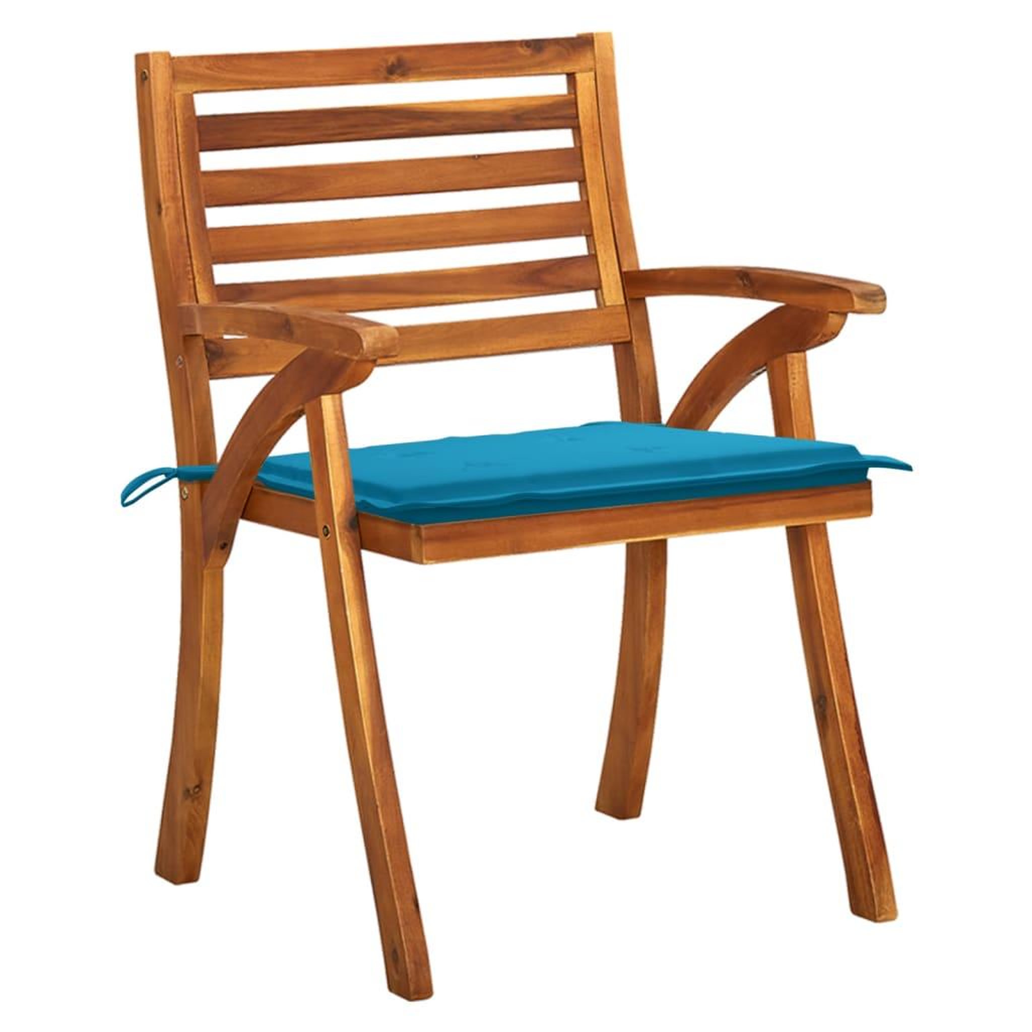 Voir la diapositive 4 : VIDAXL Chaises de jardin avec coussins lot de 4 Bois de teck solide