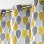 Voir la diapositive 2 : Paris Prix Rideau à Œillets Imprimé  Palpito  140x260cm Jaune & Blanc
