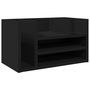 Voir la diapositive 2 : VIDAXL Organisateur de bureau noir 44,5x24x25 cm bois d ingénierie