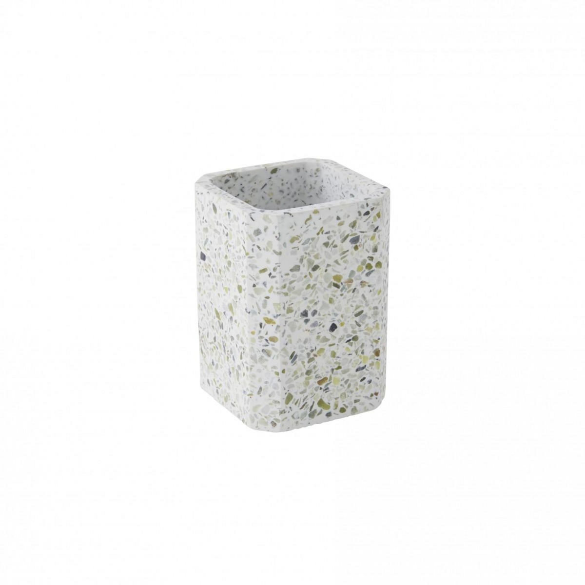 GUY LEVASSEUR Set salle de bain terrazzo 2 pièces porte-savon vert