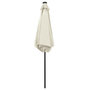 Voir la diapositive 4 : VIDAXL Parasol de jardin et lumieres LED mat en aluminium blanc sable