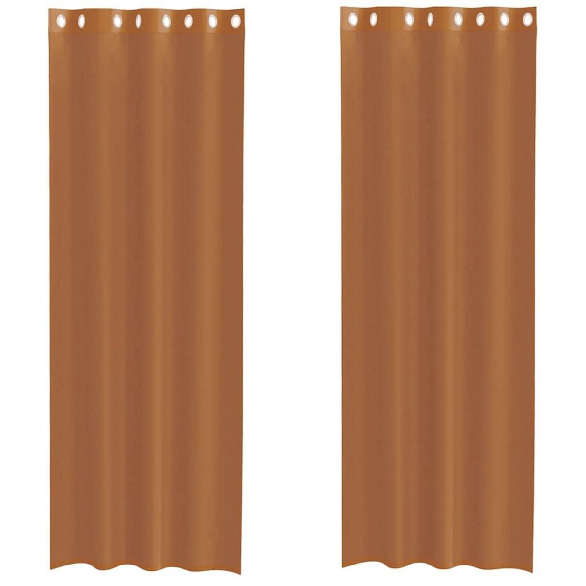 VIDAXL Rideaux en voile avec œillets 2 pcs terre cuite