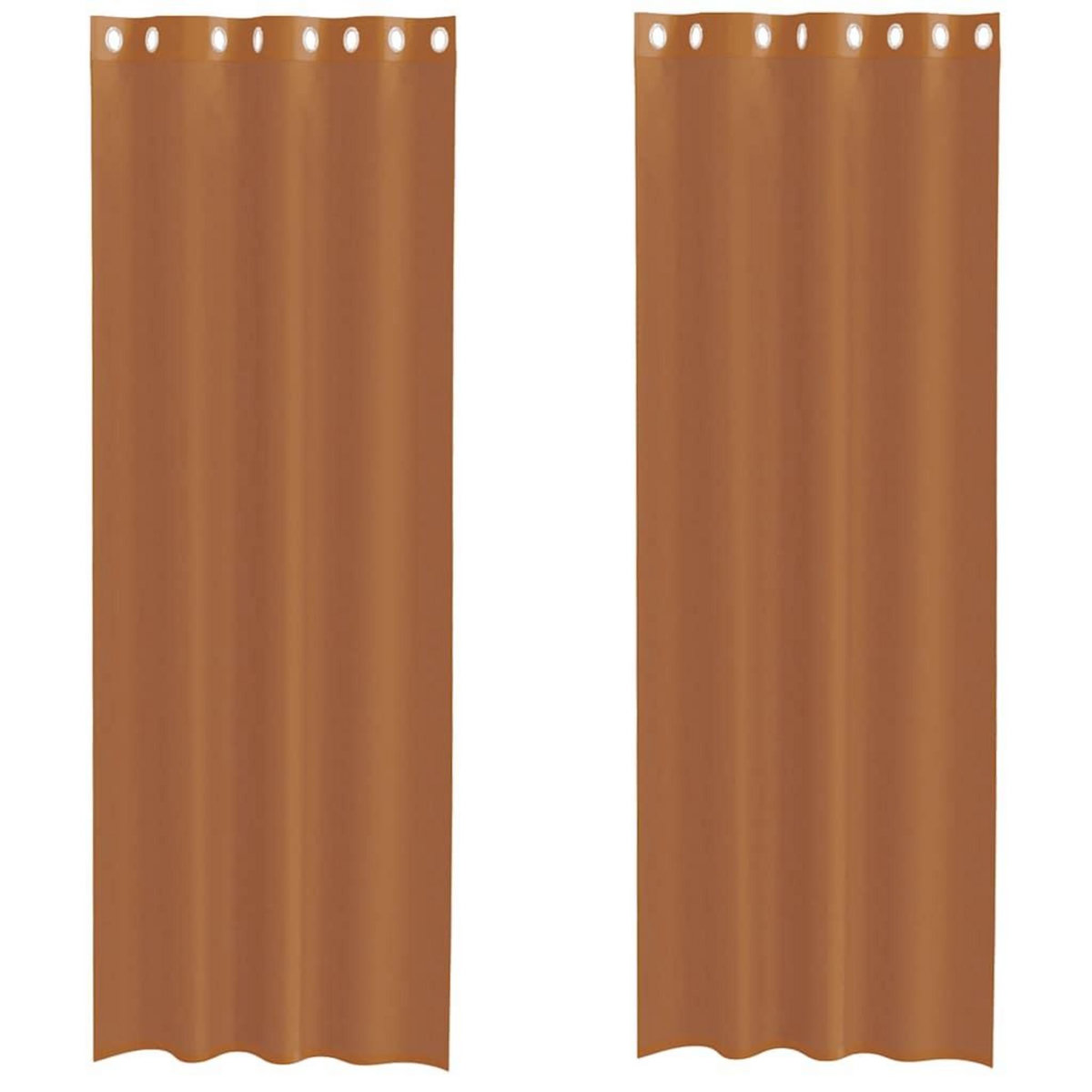 VIDAXL Rideaux en voile avec œillets 2 pcs terre cuite