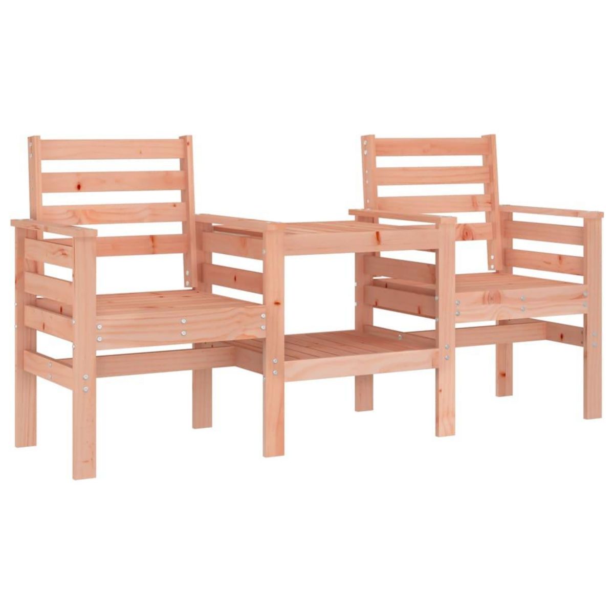VIDAXL Banc de jardin avec table 2 places bois massif de douglas