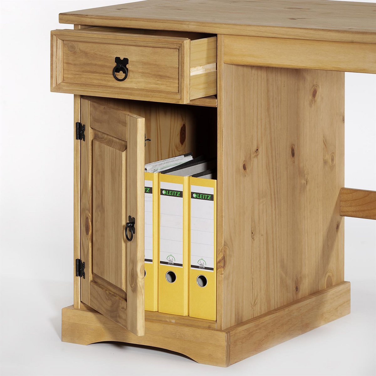 IDIMEX Bureau en pin TEQUILA style mexicain, finition cirée