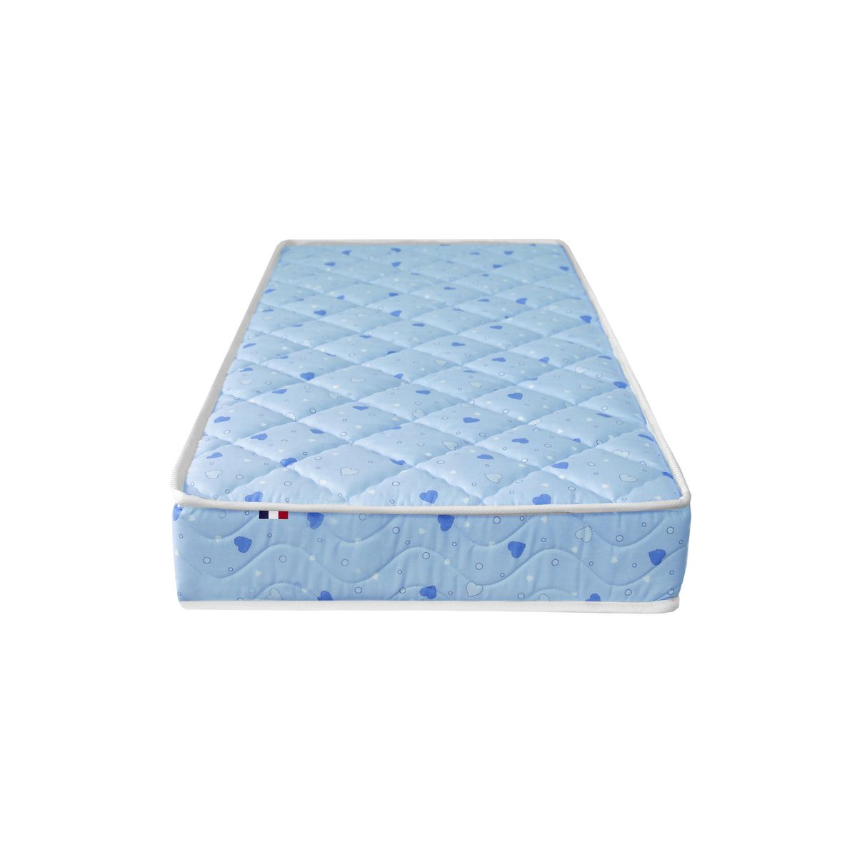 Matelas bébé mousse tissu 100% coton sans traitement 70x140cm PRINCE