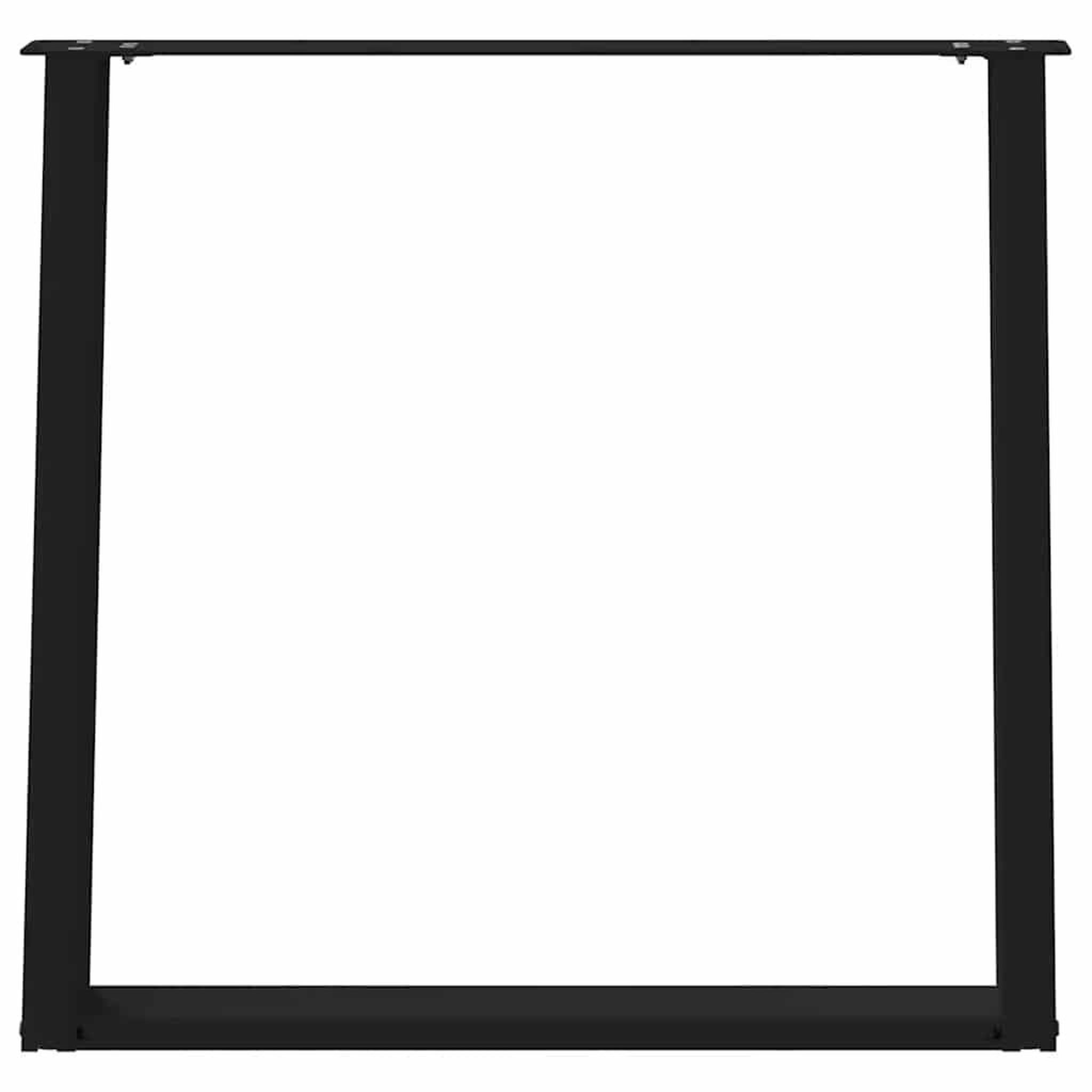 Voir la diapositive 4 : VIDAXL Pieds de table a manger forme de U 2 pcs noir 80x(72-73) cm