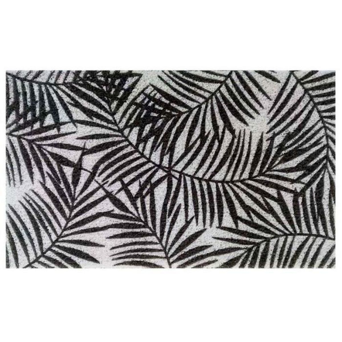 Paris Prix Tapis d'Entrée Rectangle  Herbarium  45x75cm Noir