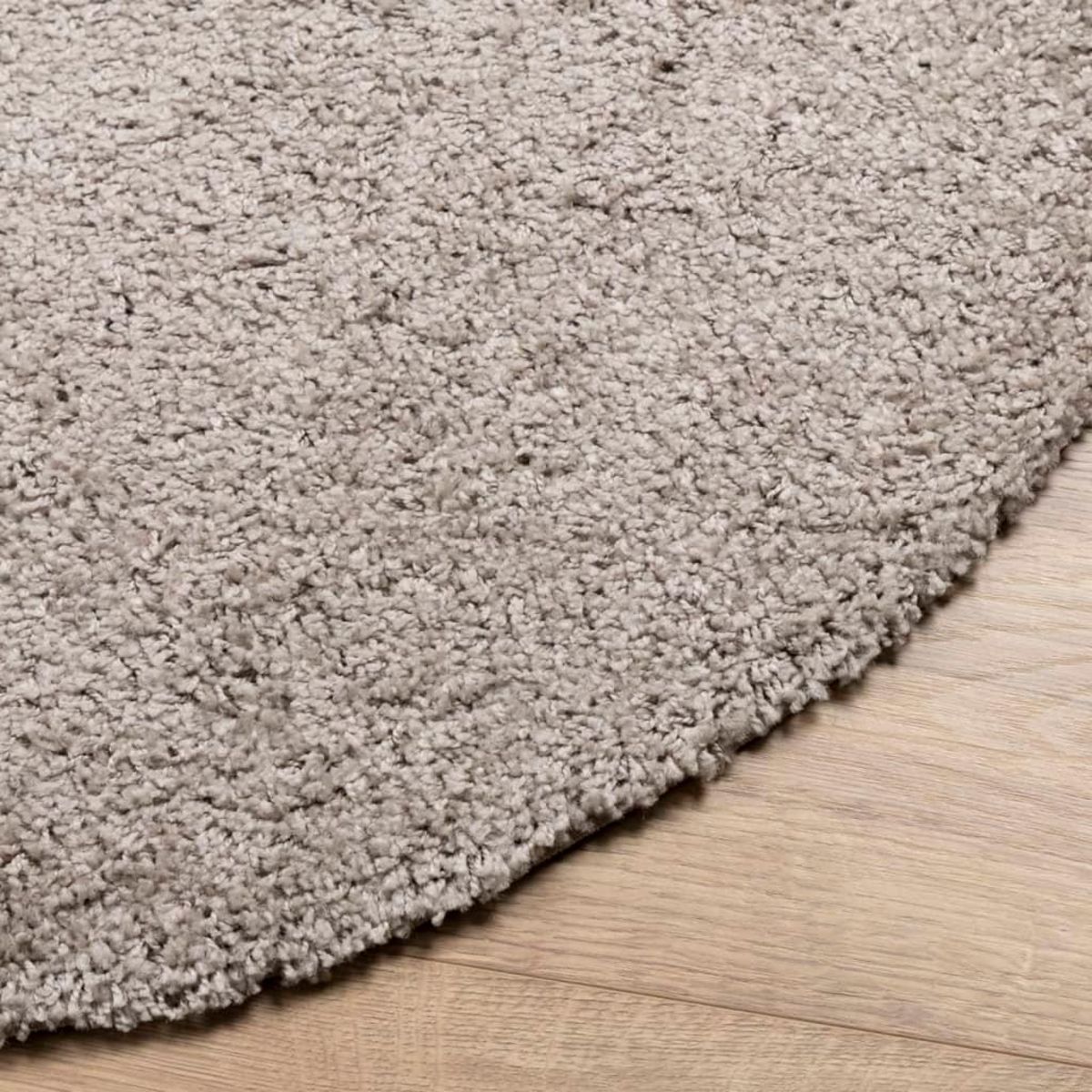 VIDAXL Tapis shaggy PAMPLONA poils longs moderne beige Ø 100 cm