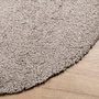 Voir la diapositive 4 : VIDAXL Tapis shaggy PAMPLONA poils longs moderne beige Ø 100 cm