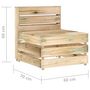 Voir la diapositive 6 : VIDAXL Canape palette de milieu de jardin bois de pin impregne