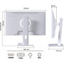 Voir la diapositive 4 : JAPANNEXT Ecran PC Gamer JN-IPS238G120F-HSP-PK 24'' Blanc