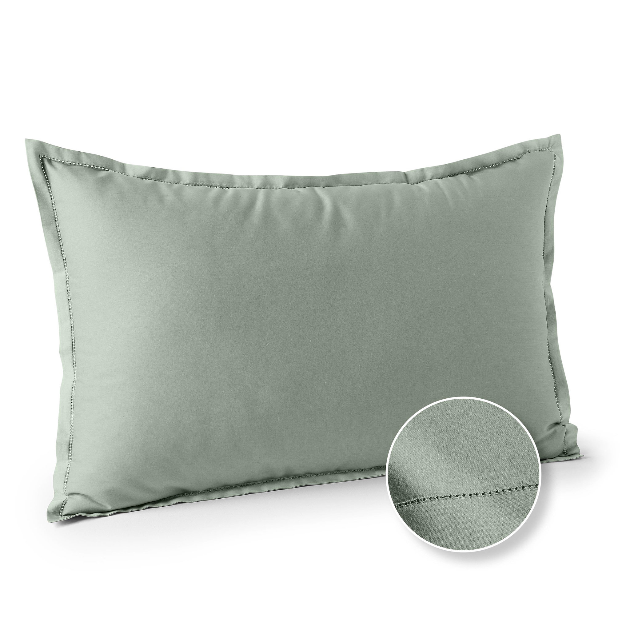 ACTUEL Taie d'oreiller unie en percale de coton 