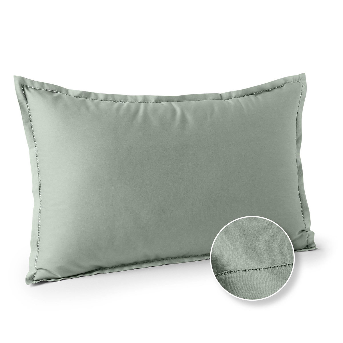 ACTUEL Taie d'oreiller unie en percale de coton 