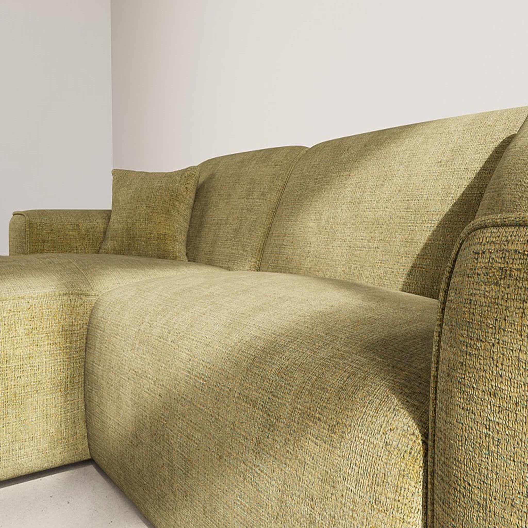 Voir la diapositive 6 : BEST MOBILIER Lison - canapé d'angle gauche 4 places en velours texturé