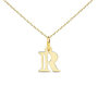 Voir la diapositive 1 : L'ATELIER D'AZUR Collier - Pendentif Lettre  R  Or 750/1000 - Chaine Dorée