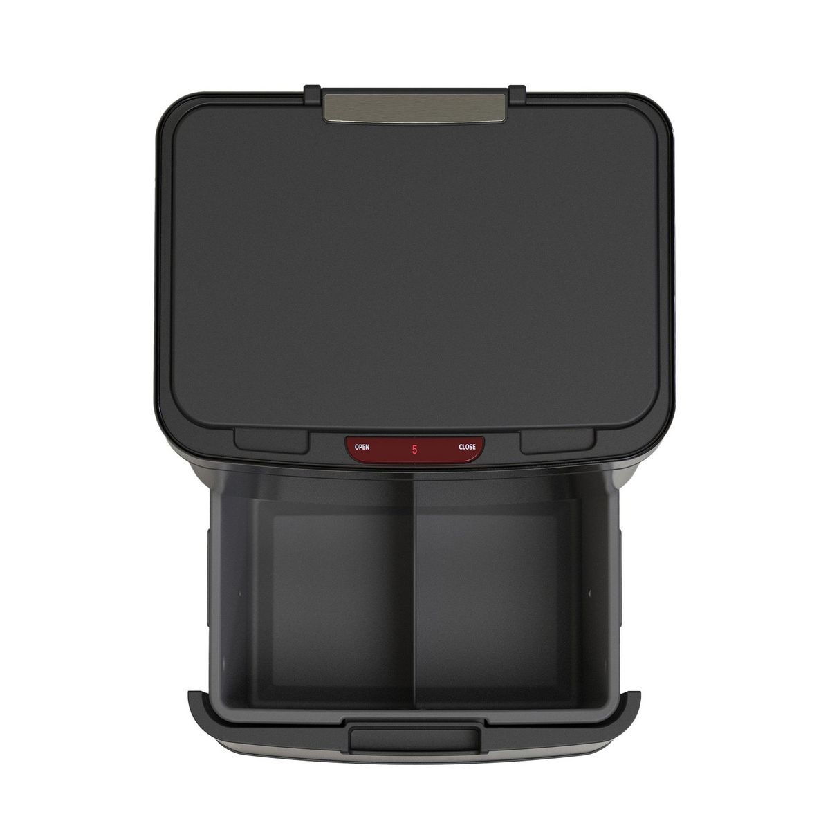 Kitchen move Poubelle De Cuisine Automatique NARVIK Noir Acier inoxydable 75 L