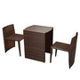 Voir la diapositive 3 : VIDAXL Ensemble de bistro 3 pcs avec coussins Resine tressee Marron