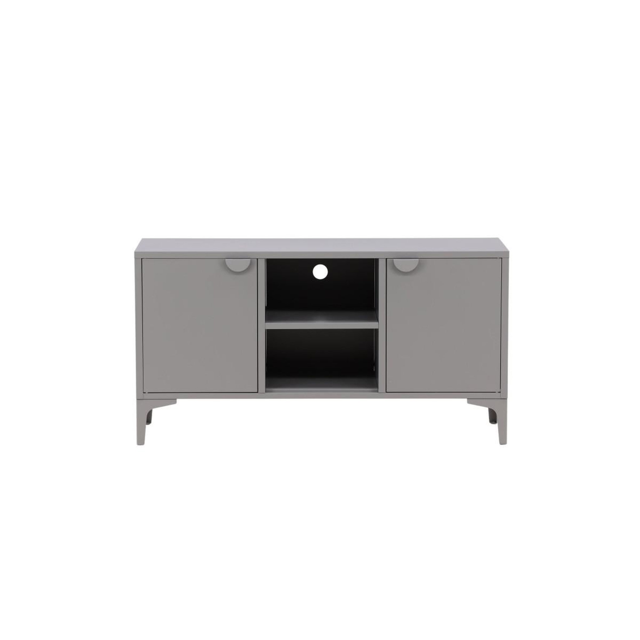 Voir la diapositive 2 : Paris Prix Meuble tv 2 portes  piring  120cm gris clair