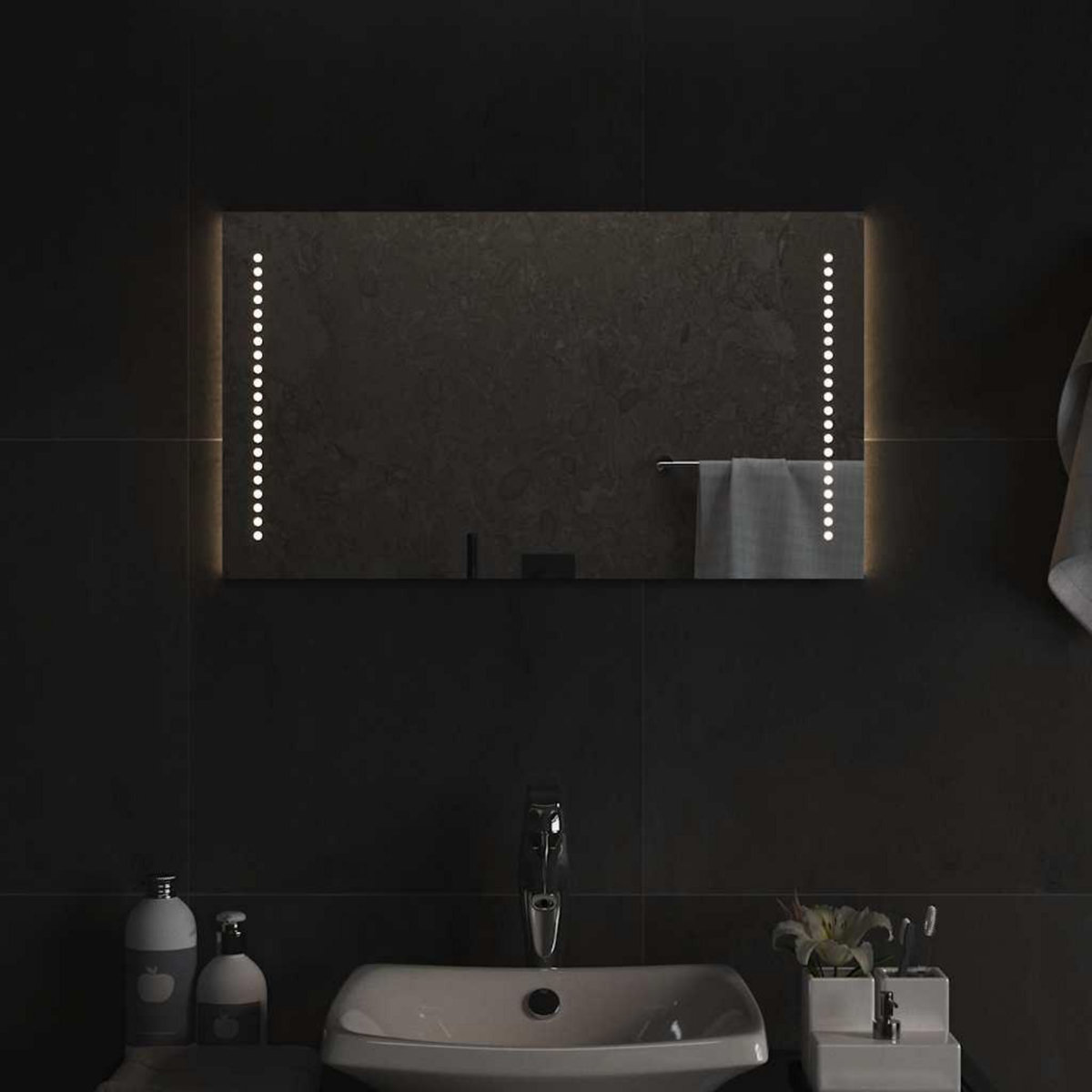 VIDAXL Miroir de salle de bain a LED 70x40 cm