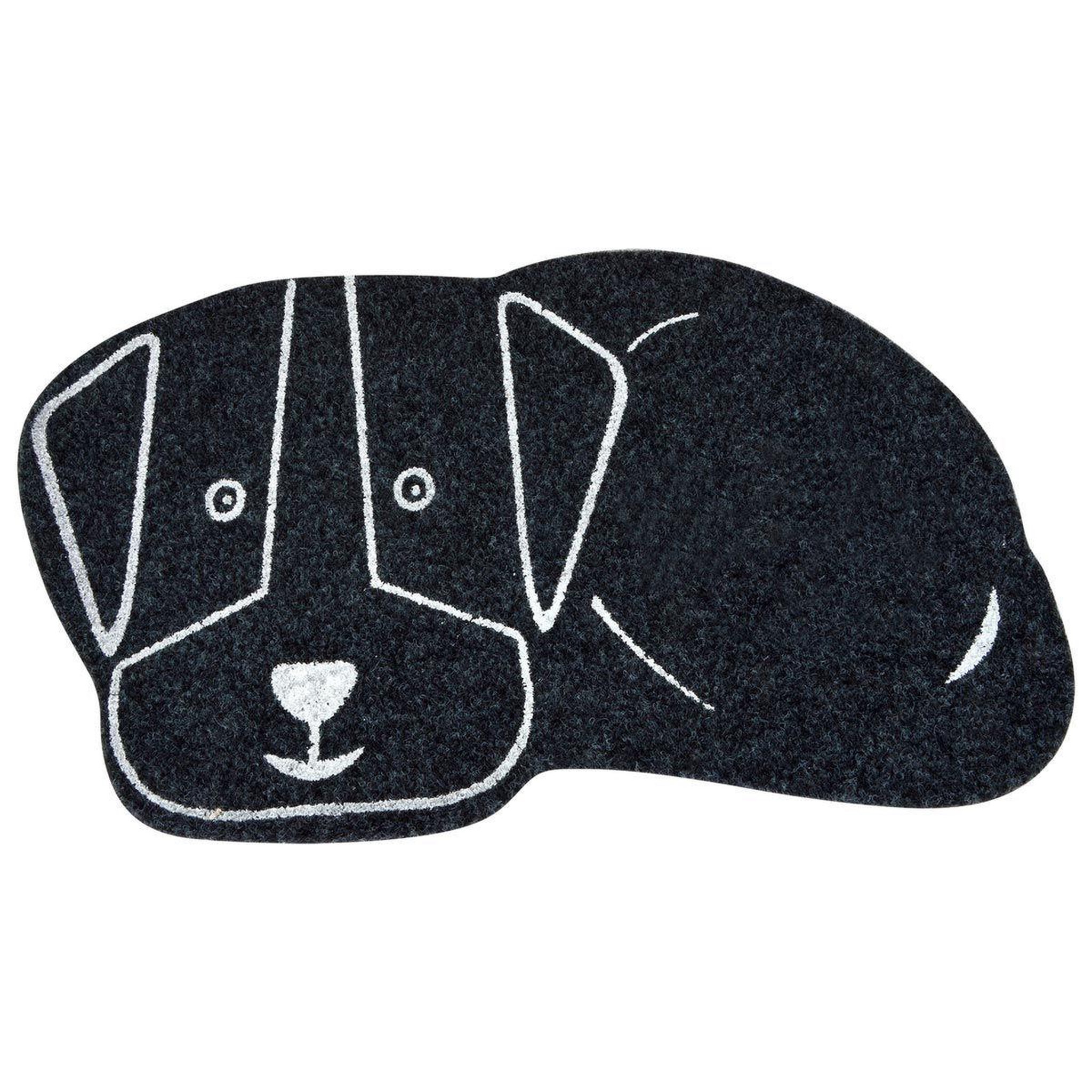 LOVE STORY Tapis de repas pour chien  feutrine  60cm noir