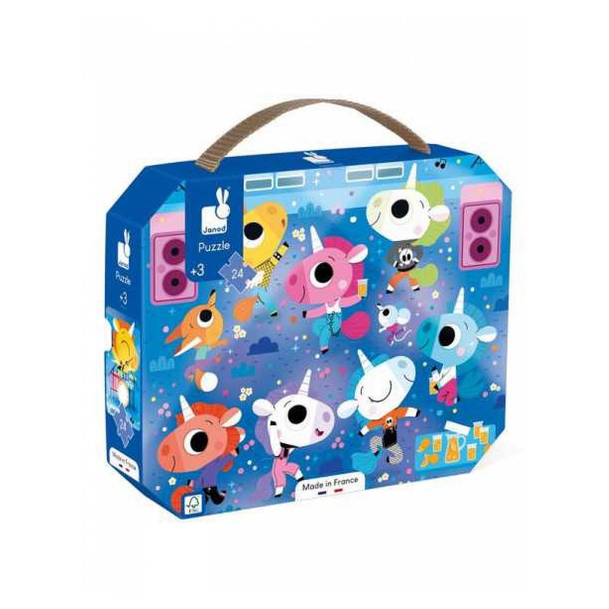 JANOD puzzle le concert rock des licornes 24 pieces