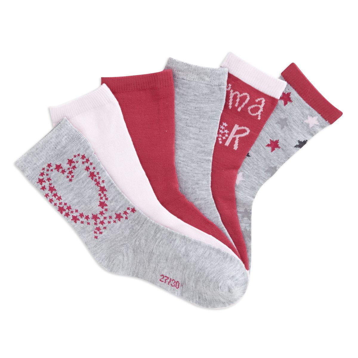 IN EXTENSO lot de 6 paires de chaussettes fille