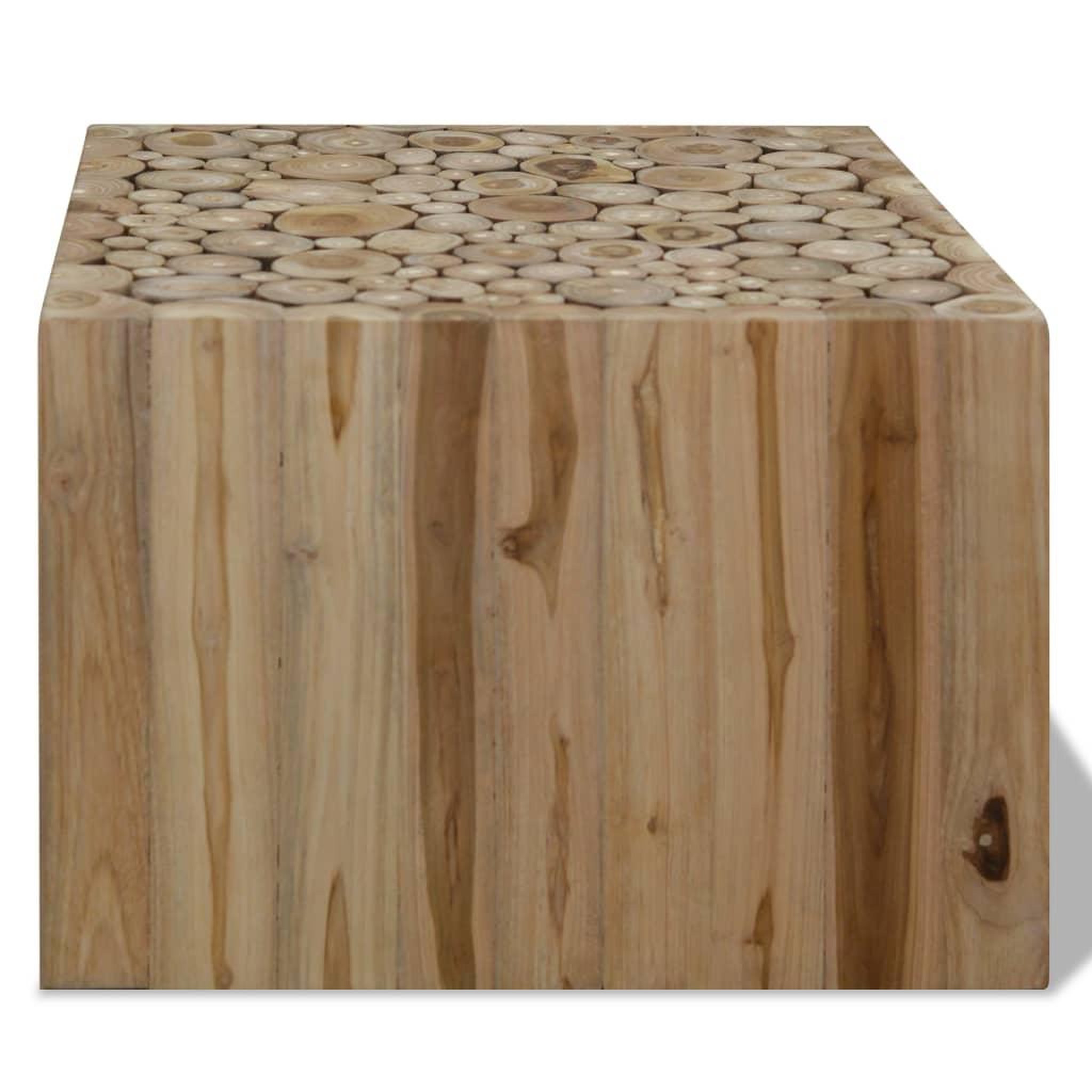 Voir la diapositive 2 : VIDAXL Table basse Teck authentique 50x50x35 cm