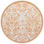 Voir la diapositive 2 : VIDAXL Tapis d'exterieur ARAKIL orange et blanc Ø120 cm PP