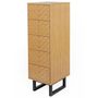 Voir la diapositive 2 : Paris Prix Chiffonnier 5 Tiroirs Chevrons  Camden  123cm Naturel