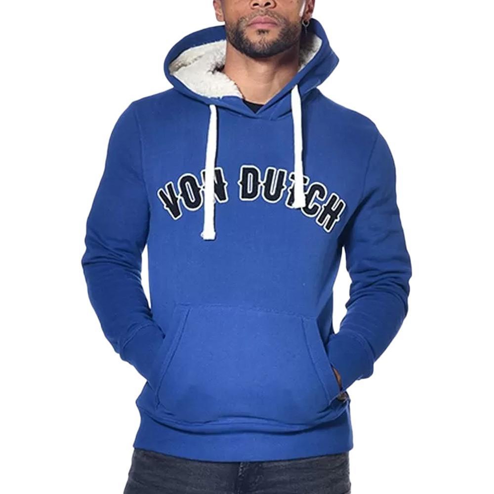 Voir la diapositive 1 : VON DUTCH Sweat à capuche bleu homme von dutch must