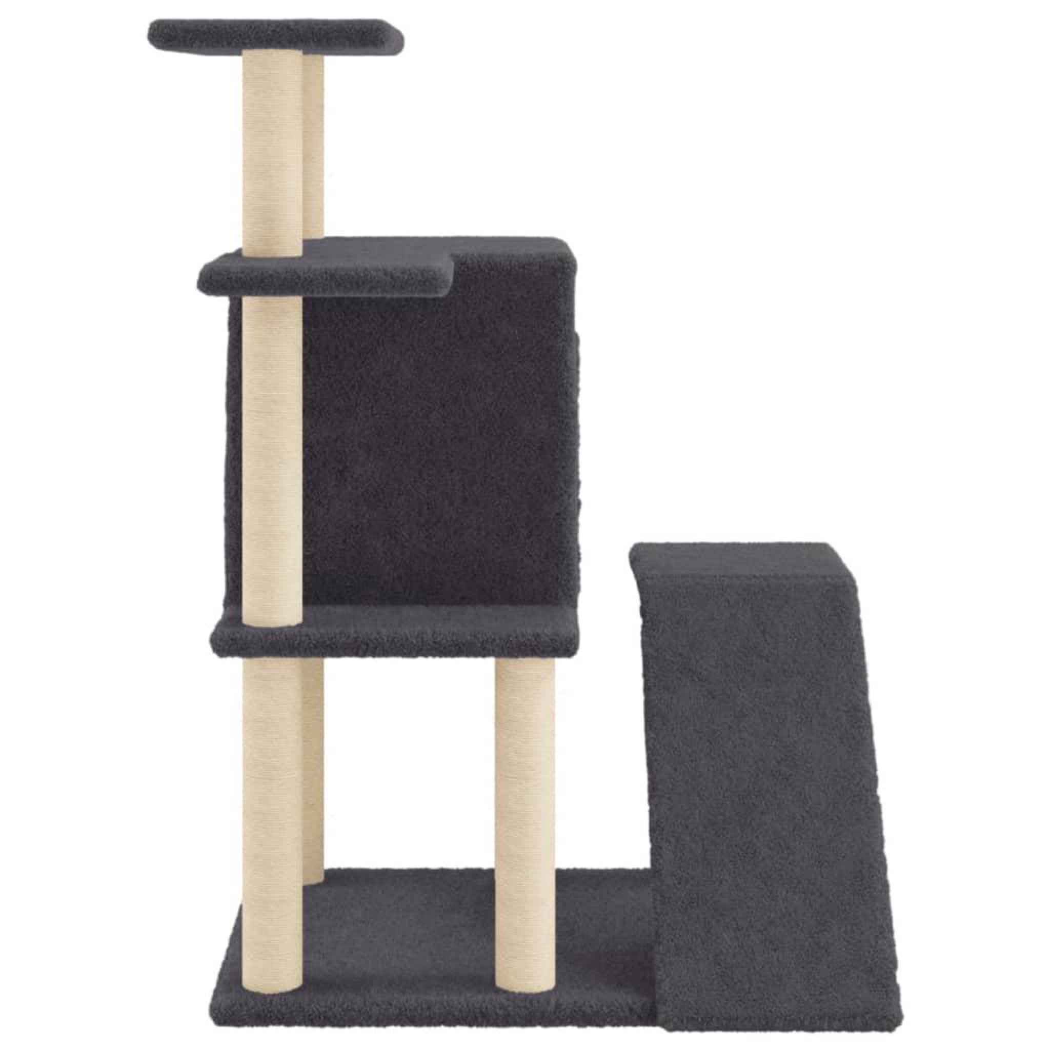Voir la diapositive 5 : VIDAXL Arbre a chat avec griffoirs en sisal gris fonce 97 cm