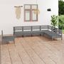 Voir la diapositive 1 : VIDAXL Salon de jardin 7 pcs Bois de pin massif Gris