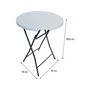 Voir la diapositive 4 : Habitat et Jardin Table haute pliante en plastique Ø 80 cm  Lili  - blanc