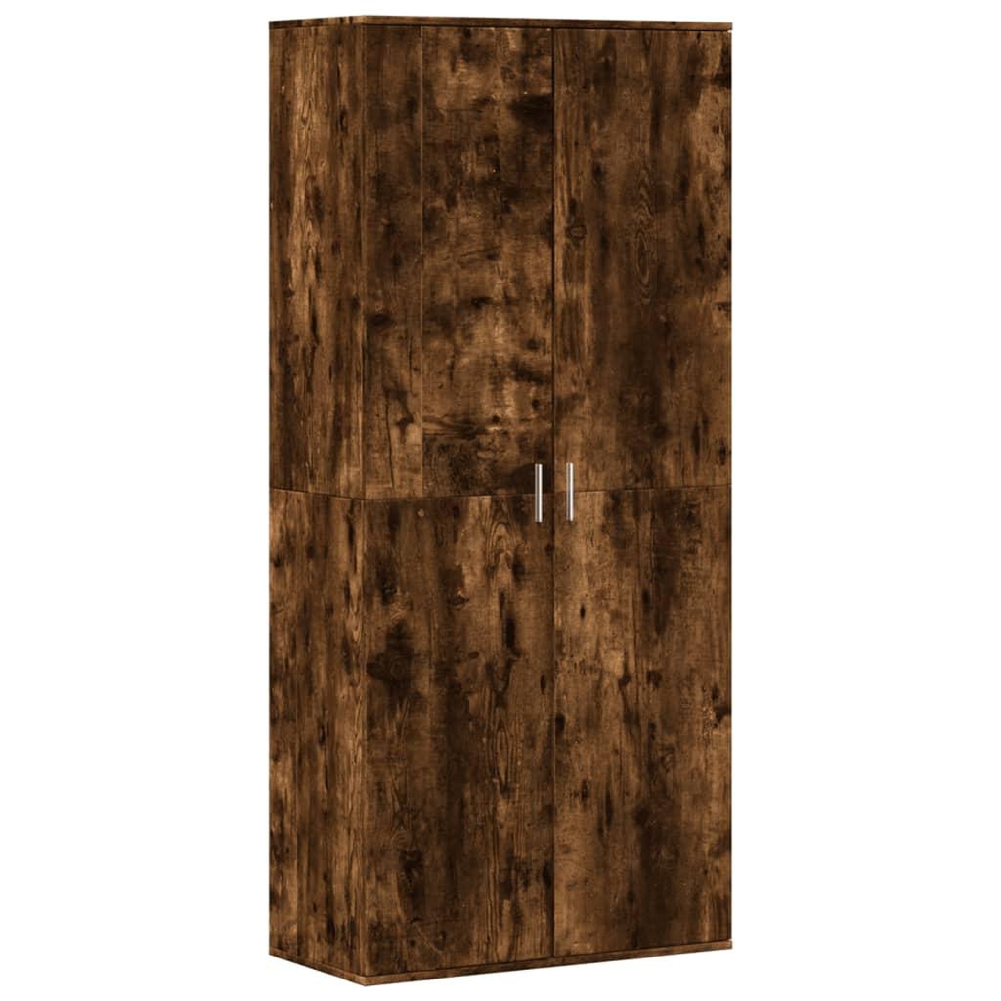 Voir la diapositive 2 : VIDAXL Armoire a chaussures chene fume 80x39x178 cm bois d'ingenierie