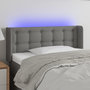 Voir la diapositive 1 : VIDAXL Tete de lit a LED Gris fonce 83x16x78/88 cm Tissu