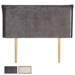 IDIMEX Tête de lit SAVER 120 sur pieds, en tissu. Coloris disponibles : Gris