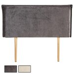 IDIMEX Tête de lit SAVER 120 sur pieds, en tissu. Coloris disponibles : Gris