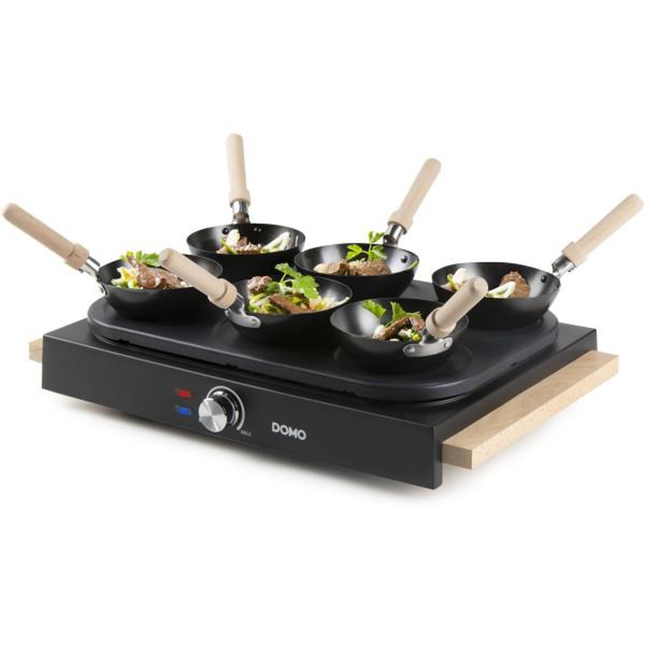Voir la diapositive 2 : Domo Wok party set 2-en-1 - DOMO - DO8719W - 6 personnes - Wok et Pancakes - 1000 W