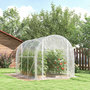 Voir la diapositive 4 : OUTSUNNY Serre tunnel de jardin 6 m² - 2 grandes portes enroulables - acier galvanisé bâche transparente