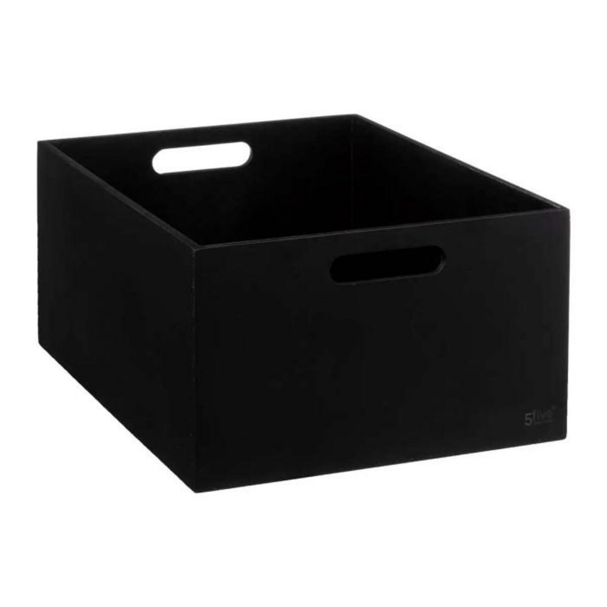 FIVE Ensemble de 3 boîtes avec couvercle en bambou BAVA - Noir